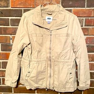 Old Navy Khaki Canvas Utility Jacket L